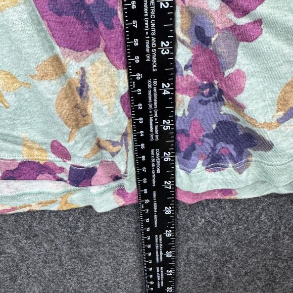 Ralph Lauren Blouse Women's 2X Plus Floral Ruffle Long Sleeve Linen Blend - Picture 6 of 8